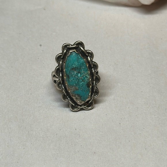 Vintage turquoise sterling ring - Picture 1 of 10